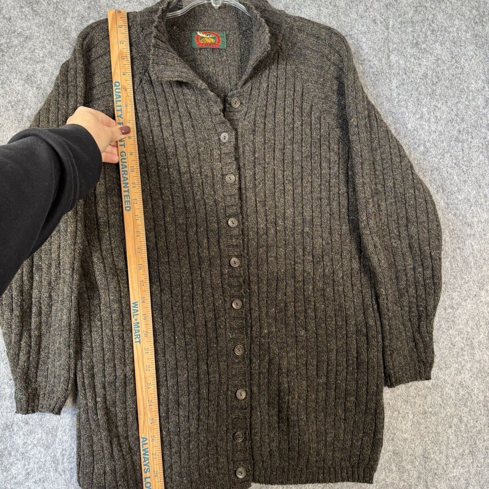 Vintage Alps Fine Cardigan‎ Womens Medium Sweater Chunky Ribbed Wool USA Cabin - Picture 6 of 11